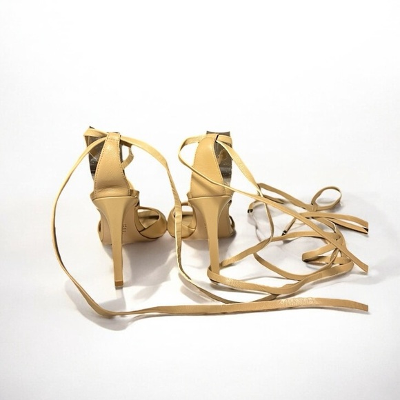 🌻NEW W/Tag Schutz Bryce Nude Nappa Leather Lace-Up Strappy Heel Sandal Size 7.5 - Picture 9 of 14